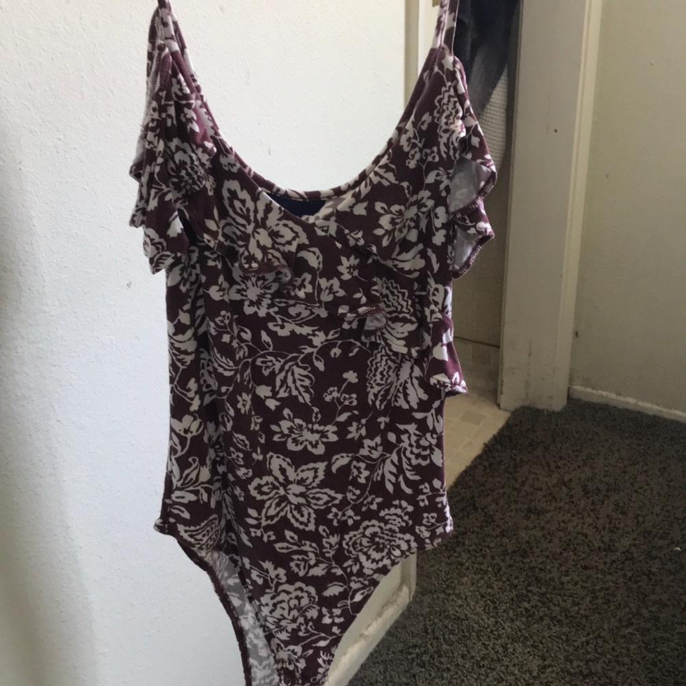 Flower printed bodysuit